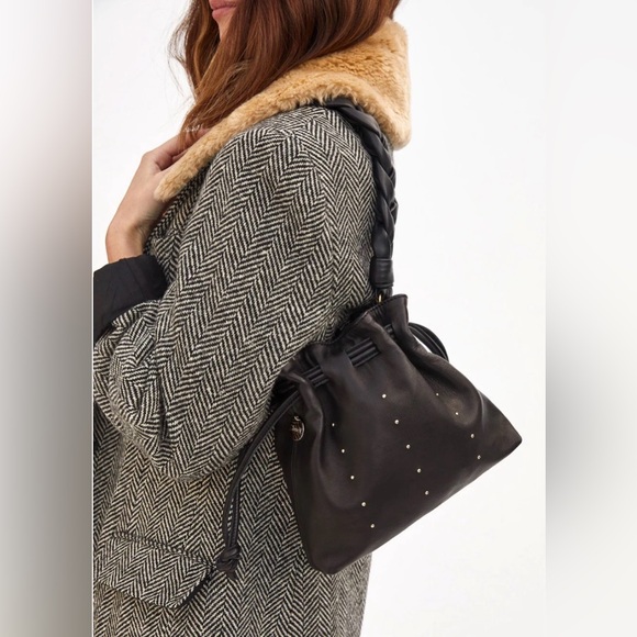 Clare V. - Petit Henri in Black Italian Nappa w/ Petit Studs